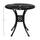 30" Round Patio Dining Table with Umbrella Hole, Antique Cast Aluminum Outdoor Bistro Table, Black