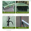 6.5' x 6.5' x 6.5' Tunnel Greenhouse Outdoor Walk-In Hot House with Roll-up Plastic Cover and Zippered Door, Steel Frame, Green