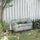 Galvanized Raised Garden Bed with Mini Greenhouse Cover, Outdoor Metal Planter Box with 2 Roll-Up Windows for Growing Flowers, Fruits, Vegetables, and Herbs, 73" x 38" x 36", Clear
