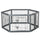 24.5" Heavy Duty Pet Playpen, 6 Panels Dog Exercise Pen, with Door, Double Locking Latches, for Indoor Outdoor Use Gray