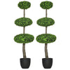 Set of 2 3.5ft(43.25") Artificial Ball Boxwood Topiary Trees in Pot, Indoor Outdoor Fake Plants for Home Office Living Room Decor