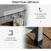 Potting Bench Table, Includes Removable Outdoor Sink Station with Hose Hook Up, Wooden Work Station with Faucet, Drawer, Shelves, Hooks, Gray
