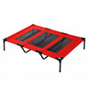 Metal Frame Elevated Folding Pet Bed Dog Cot Camping Sleeper Cooling Summer Pet Bed 48" x 46", Red