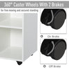 Multipurpose Filing Cabinet Printer Stand with an Interior Cabinet, 2 Shelves, Printers/Scanner Area, White