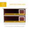 54" 2-Story Rabbit Hutch Bunny Cage With Openable Roof, No Leak Tray and Fun Enclosed Run, Indoor/Outdoor