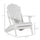 Folding Adirondack Chair with Ottoman, Outdoor Wooden Lounger for Patio, Porch, Poolside, Garden, White