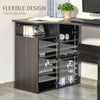 L-Shaped Corner Home Office Computer Desk, Study Table PC Workstation with Storage Shelf, Space Saving, Black Wood Grain