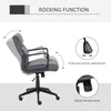 Office Chair Linen 360Â° Swivel Computer Desk Chair Home Study Rocker with Wheels  Grey