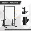 Multi-Function Power Tower, Adjustable Squat Rack, Power Cage  w/ Pull Up Bar for Home Gym Strength Training