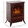 Electric Fireplace Heater, Fireplace Stove with Realistic LED Flames and Logs, and Overheating Protection, 750W/1500W, Red