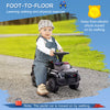 Kids Ride On Sliding Car with Hidden Under Seat Storage, Ride On Police Car for Toddler with Megaphone, Anti Dumping Device, Removable Backrest, Foot-to-Floor Design, Aged 18-60 Months, Black