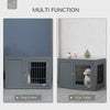 Furniture Style Indoor Dog Crate, End Table Pet Cage Kennel with Double Doors, and Locks, for Small and Medium Dogs, Grey