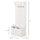 3-In-1 Entryway Hall Tree with Storage Bench Coat Racks 4 Hooks Wooden Seat Space Saving Simple Robust White
