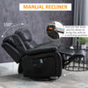 PU Leather Massage Recliner Chair, Swivel Rocker Sofa with Remote Control, Footrest, Padded Seat for Living Room, Bedroom, Black