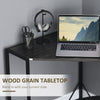 Small Corner Desk & Small Corner Computer Desk with Strong Metal Frame, Corner Writing Desk, Gray