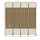 4 Panel Folding Room Divider Portable Privacy Screen Wave Fiber Room Partition for Home Office Natural