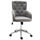 Desk Chair, Home Office Chair with Nailhead Trim, Button Tufted Back Design for Office, Computer Chair, Grey
