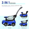 3 In 1 Push Cars for Toddlers Kid Ride on Push Car Stroller Sliding Walking Car with Horn Music Light Function Secure Bar Ride on Toy for Boy Girl 1-3 Years Old Blue