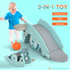 3-in-1 Kids Ride-On Rocking Horse Toy Frog Style with Basketball Hoop & Smooth Slide for Children 3-5 Years Old