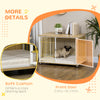 Dog Crate with Soft Washable Cushion, Lockable Front Door, for Small Medium Dogs, Oak