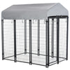 6' x 4' x 6' Large Dog Kennel Outdoor Steel Fence with UV-Resistant Oxford Cloth Roof & Secure Lock