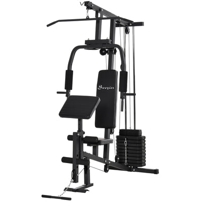 Strength Training Multifunction Machine Fitness Black 58.25