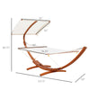 Backyard 2-Person Extra Wide Outdoor Arc Hammock with Canopy and Stand