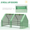 6' x 3' x 3' Portable Mini Greenhouse Outdoor Garden with Large Zipper Doors and Water/UV PE Cover, Green