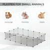 C&C Cage for Guinea Pigs Chinchillas Bunny Pen Small Animal Playpen with Door Ramp DIY Plastic Fence