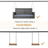 Metal Porch Swing Stand, Heavy Duty Swing Frame, Hanging Chair Stand Only, 660 LBS Weight Capacity, for Backyard, Patio, Lawn, Playground, Black
