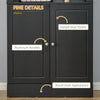 72" Kitchen Buffet with Hutch, Kitchen Pantry Cupboard with 2 Door Cabinet, and 2 Adjustable Shelves, Black