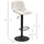 Adjustable Bar Stools, Swivel Bar Height Chairs Barstools Padded with Back for Kitchen, Counter, and Home Bar, Set of 4, Cream White