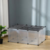 Small Animal Playpen C&C Cage Transparent Customizable Fence with Door for Guinea Pigs, Chinchilla, 14 x 18 in