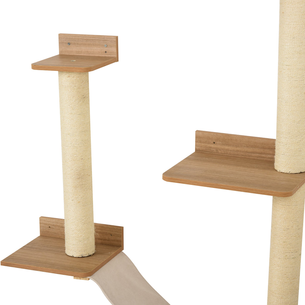 Multi-level Cat Tree Activity Center with Sisal-Covered Scratching Posts Condo for Cats and Pets  Yellow