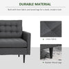 Linen Fabric Convertible Sofa Bed 3 Adjustable Positions Suitable for Seating Lounging Sleeping Upholstered Tufted - Grey