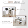 L Shaped Corner Computer Desk Workstation with Rotating Storage Shelves and Drawer for Home & Office, White