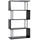 Modern Bookshelf, Decorating Bookshelf, Room Divider Bookcase with 5 Tier Shelves, Steel Tube and Non-Slip Feet, Unique Style Bookcase, Black