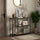 39" Console Table, Entryway Table with 2 Storage Shelves, Steel Frame, Narrow Sofa Table for Living Room, Brown