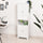 Tall Bathroom Storage Cabinet, Freestanding Linen Tower with Adjustable Shelves and 2 Cupboards with Double Door, Narrow Floor Organizer, White