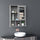 Bathroom Wall Cabinet Wall Mount Medicine Cabinet With Mirror Door And Open Shelves Storage Organizer For Bathroom Kitchen Bedroom Grey