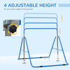 Folding Gymnastics Bar for Kids, Small Gymnast Bar, Easily Adjustable Height, Kids Gymnastics Equipment for Home, Blue