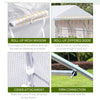 12' x 10' x 7' Outdoor Walk-In Tunnel Greenhouse Hot House with Roll-up Windows, Zippered Door, PE Cover, White