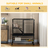 2-Tier Small Animal Cage Pet Playpen for Ferrets Chinchillas Guinea Pigs Kittens with Wheels Removable Tray Platform Ramp, 36" x 20" x 42"