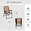 Folding Patio Chair, Outdoor Portable Armchair Camping Chair for Camping, Pool, Beach, Lawn, Deck, Beige