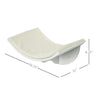 Wood Cat Shelves Wall-Mounted Shelter Curved Kitten Bed Cat Perch Climber Cat Furniture 16.25" x 11" x 8.25" White