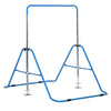 Folding Gymnastics Bar for Kids, Small Gymnast Bar, Easily Adjustable Height, Kids Gymnastics Equipment for Home, Blue