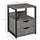 Industrial Side Table, Night Stand with 2 Storage Drawers Accent Piece for Living Room, Bedroom, Grey