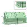 6' x 3' x 3' Portable Mini Greenhouse Outdoor Garden with Large Zipper Doors and Water/UV PE Cover, Green