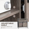 Farmhouse Buffet Cabinet, Kitchen Sideboard, with Sliding Barn Door and Adjustable Shelf for Living Room, Dining Room, Grey
