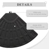 4 Pieces Round Patio Umbrella Base, Cantilever Offset Outdoor Umbrella Weights, 52 Liters Capacity Water or 112 lbs Capacity Sand Set, Black